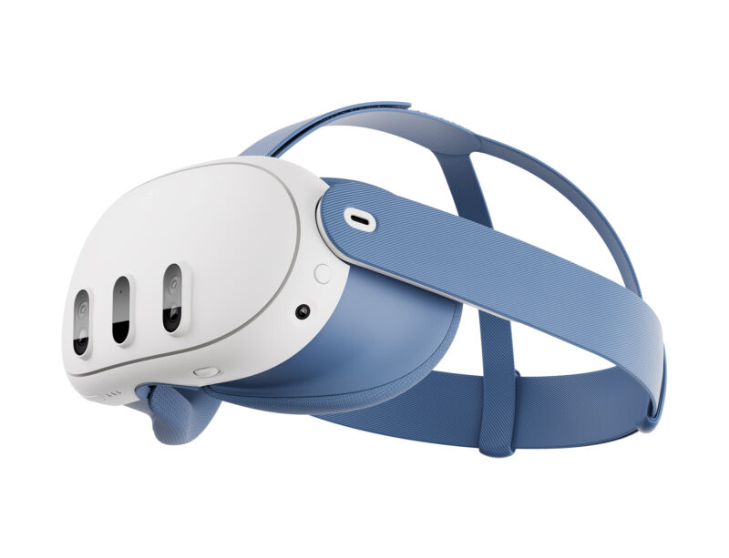 Maschera e cinturino per la testa per Meta Quest 3 Blu Facial Interface and Head Strap Elementar Blue Alterside Store